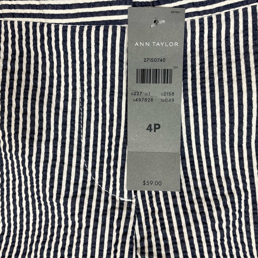 Ann Taylor Seersucker Bermuda Shorts NWT (T) - Picture 7 of 8